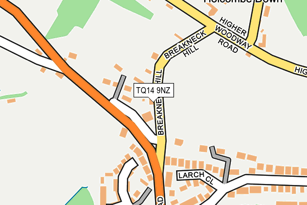 TQ14 9NZ map - OS OpenMap – Local (Ordnance Survey) TQ14 9NZ map - OS OpenMap – Local (Ordnance Survey)