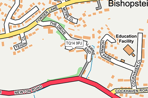 TQ14 9PJ map - OS OpenMap – Local (Ordnance Survey) TQ14 9PJ map - OS OpenMap – Local (Ordnance Survey)
