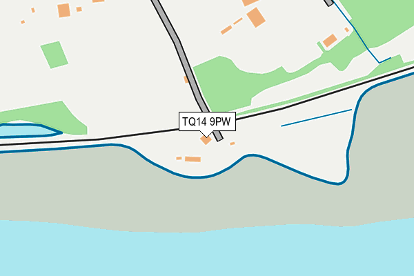 TQ14 9PW map - OS OpenMap – Local (Ordnance Survey) TQ14 9PW map - OS OpenMap – Local (Ordnance Survey)