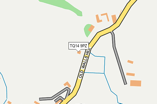 TQ14 9PZ map - OS OpenMap – Local (Ordnance Survey) TQ14 9PZ map - OS OpenMap – Local (Ordnance Survey)