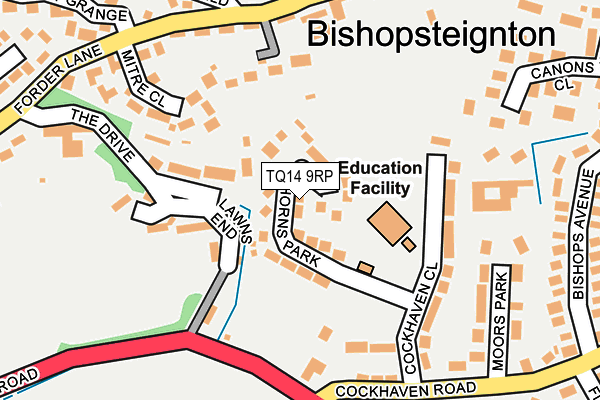 TQ14 9RP map - OS OpenMap – Local (Ordnance Survey) TQ14 9RP map - OS OpenMap – Local (Ordnance Survey)