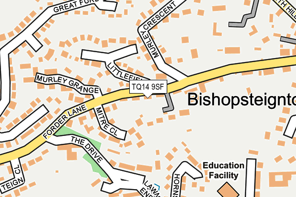 TQ14 9SF map - OS OpenMap – Local (Ordnance Survey) TQ14 9SF map - OS OpenMap – Local (Ordnance Survey)