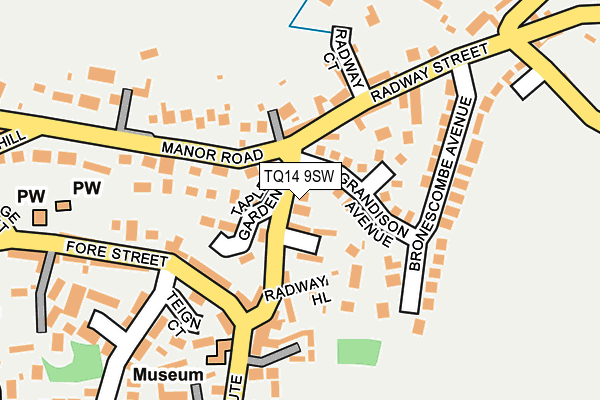 TQ14 9SW map - OS OpenMap – Local (Ordnance Survey) TQ14 9SW map - OS OpenMap – Local (Ordnance Survey)