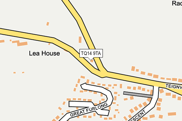 TQ14 9TA map - OS OpenMap – Local (Ordnance Survey) TQ14 9TA map - OS OpenMap – Local (Ordnance Survey)