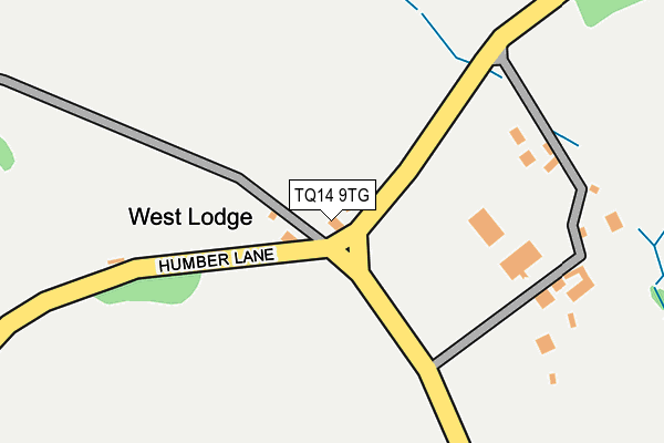 TQ14 9TG map - OS OpenMap – Local (Ordnance Survey)