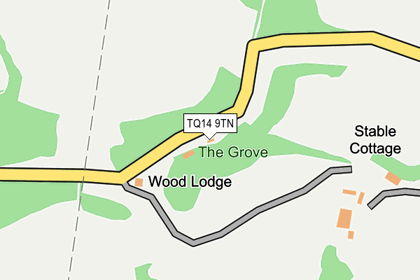 TQ14 9TN map - OS OpenMap – Local (Ordnance Survey) TQ14 9TN map - OS OpenMap – Local (Ordnance Survey)