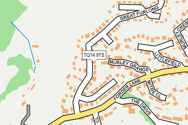 TQ14 9TS map - OS OpenMap – Local (Ordnance Survey) TQ14 9TS map - OS OpenMap – Local (Ordnance Survey)