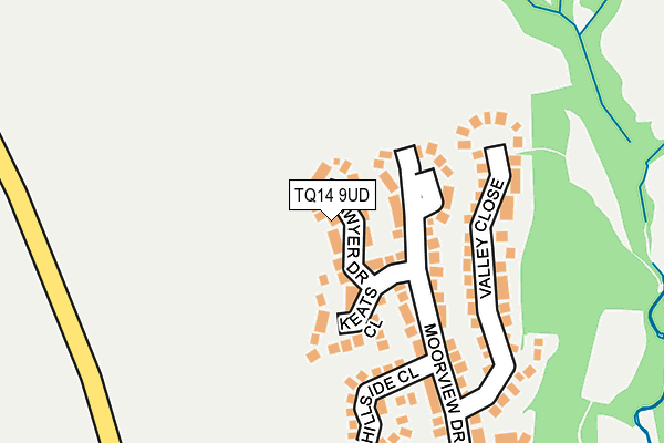 TQ14 9UD map - OS OpenMap – Local (Ordnance Survey) TQ14 9UD map - OS OpenMap – Local (Ordnance Survey)
