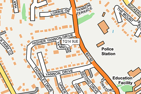 TQ14 9UE map - OS OpenMap – Local (Ordnance Survey) TQ14 9UE map - OS OpenMap – Local (Ordnance Survey)