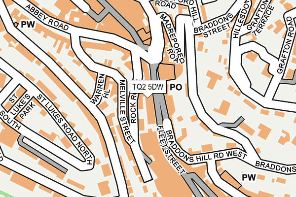 TQ2 5DW map - OS OpenMap – Local (Ordnance Survey) TQ2 5DW map - OS OpenMap – Local (Ordnance Survey)