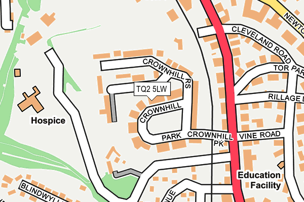 TQ2 5LW map - OS OpenMap – Local (Ordnance Survey) TQ2 5LW map - OS OpenMap – Local (Ordnance Survey)