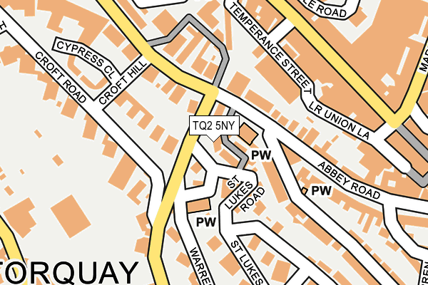 TQ2 5NY map - OS OpenMap – Local (Ordnance Survey) TQ2 5NY map - OS OpenMap – Local (Ordnance Survey)