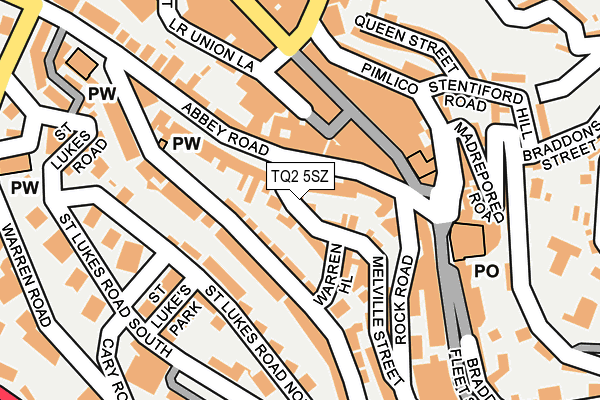 TQ2 5SZ map - OS OpenMap – Local (Ordnance Survey) TQ2 5SZ map - OS OpenMap – Local (Ordnance Survey)