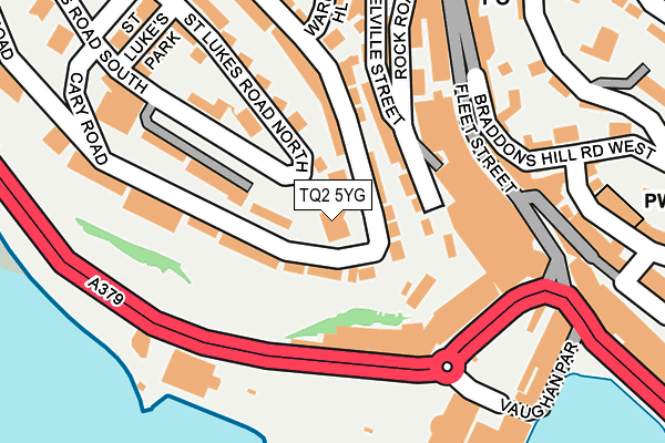TQ2 5YG map - OS OpenMap – Local (Ordnance Survey) TQ2 5YG map - OS OpenMap – Local (Ordnance Survey)