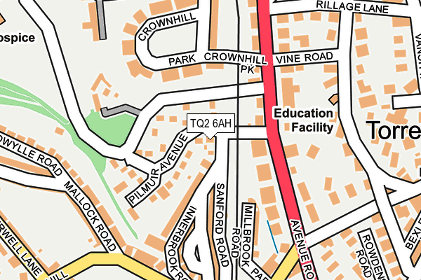 TQ2 6AH map - OS OpenMap – Local (Ordnance Survey) TQ2 6AH map - OS OpenMap – Local (Ordnance Survey)