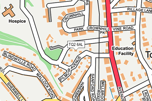 TQ2 6AL map - OS OpenMap – Local (Ordnance Survey) TQ2 6AL map - OS OpenMap – Local (Ordnance Survey)
