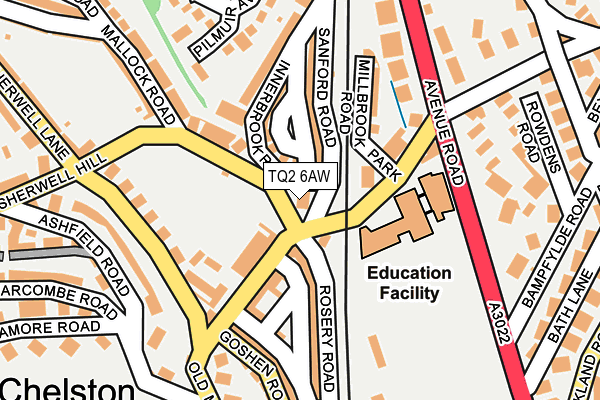 TQ2 6AW map - OS OpenMap – Local (Ordnance Survey) TQ2 6AW map - OS OpenMap – Local (Ordnance Survey)