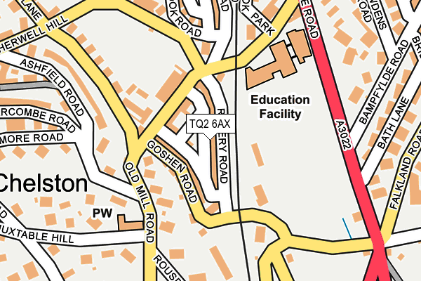 TQ2 6AX map - OS OpenMap – Local (Ordnance Survey) TQ2 6AX map - OS OpenMap – Local (Ordnance Survey)