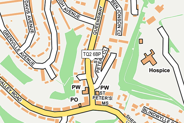 TQ2 6BP map - OS OpenMap – Local (Ordnance Survey) TQ2 6BP map - OS OpenMap – Local (Ordnance Survey)