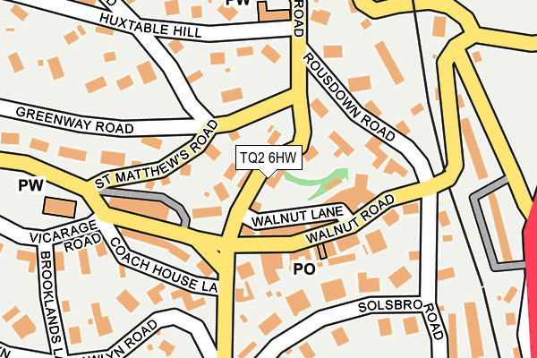 TQ2 6HW map - OS OpenMap – Local (Ordnance Survey) TQ2 6HW map - OS OpenMap – Local (Ordnance Survey)