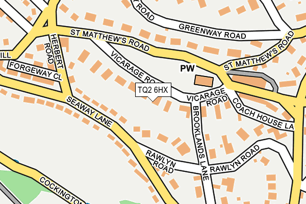 TQ2 6HX map - OS OpenMap – Local (Ordnance Survey) TQ2 6HX map - OS OpenMap – Local (Ordnance Survey)