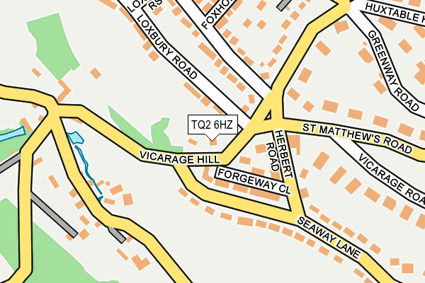TQ2 6HZ map - OS OpenMap – Local (Ordnance Survey) TQ2 6HZ map - OS OpenMap – Local (Ordnance Survey)