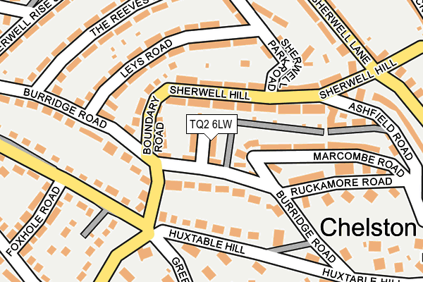 TQ2 6LW map - OS OpenMap – Local (Ordnance Survey) TQ2 6LW map - OS OpenMap – Local (Ordnance Survey)