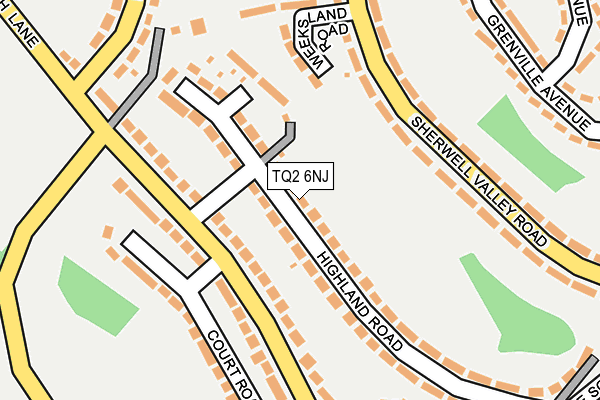 TQ2 6NJ map - OS OpenMap – Local (Ordnance Survey) TQ2 6NJ map - OS OpenMap – Local (Ordnance Survey)