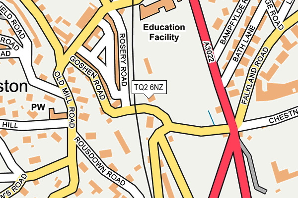TQ2 6NZ map - OS OpenMap – Local (Ordnance Survey) TQ2 6NZ map - OS OpenMap – Local (Ordnance Survey)