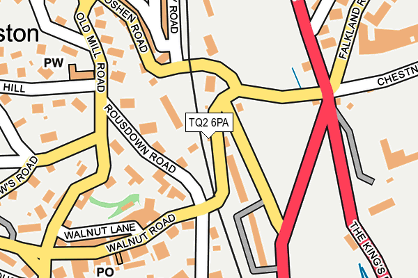 TQ2 6PA map - OS OpenMap – Local (Ordnance Survey) TQ2 6PA map - OS OpenMap – Local (Ordnance Survey)