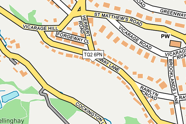 TQ2 6PN map - OS OpenMap – Local (Ordnance Survey) TQ2 6PN map - OS OpenMap – Local (Ordnance Survey)