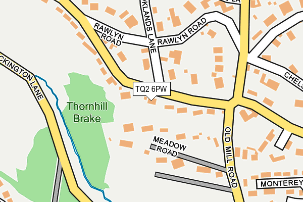 TQ2 6PW map - OS OpenMap – Local (Ordnance Survey) TQ2 6PW map - OS OpenMap – Local (Ordnance Survey)