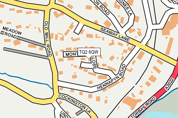 TQ2 6QW map - OS OpenMap – Local (Ordnance Survey) TQ2 6QW map - OS OpenMap – Local (Ordnance Survey)