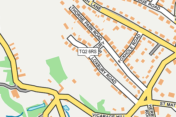TQ2 6RS map - OS OpenMap – Local (Ordnance Survey) TQ2 6RS map - OS OpenMap – Local (Ordnance Survey)