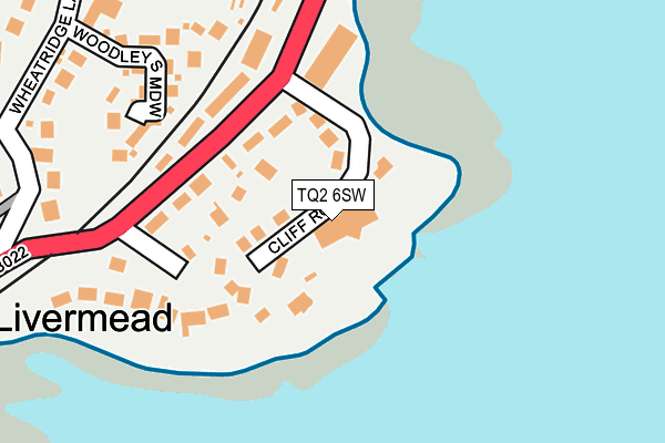 TQ2 6SW map - OS OpenMap – Local (Ordnance Survey) TQ2 6SW map - OS OpenMap – Local (Ordnance Survey)