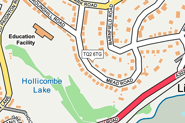 TQ2 6TG map - OS OpenMap – Local (Ordnance Survey)