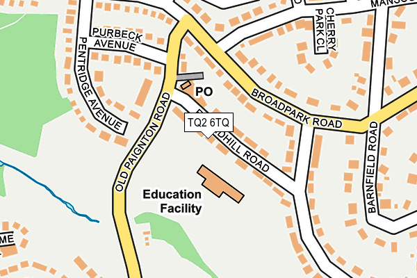 TQ2 6TQ map - OS OpenMap – Local (Ordnance Survey) TQ2 6TQ map - OS OpenMap – Local (Ordnance Survey)