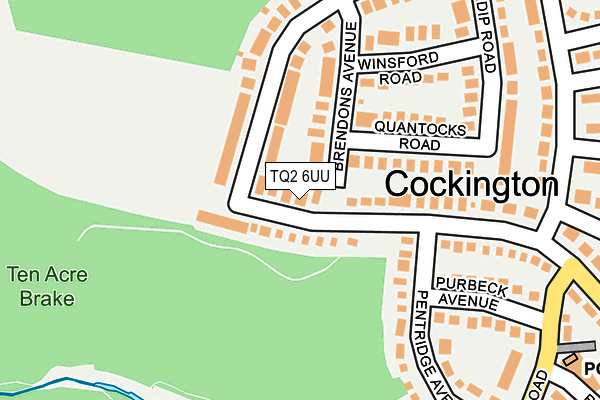 TQ2 6UU map - OS OpenMap – Local (Ordnance Survey)