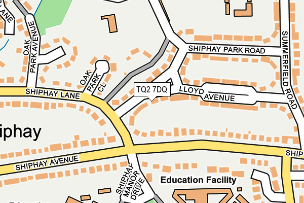 TQ2 7DQ map - OS OpenMap – Local (Ordnance Survey)