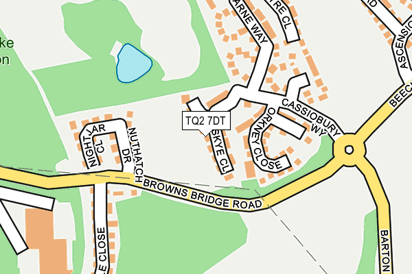 TQ2 7DT map - OS OpenMap – Local (Ordnance Survey)