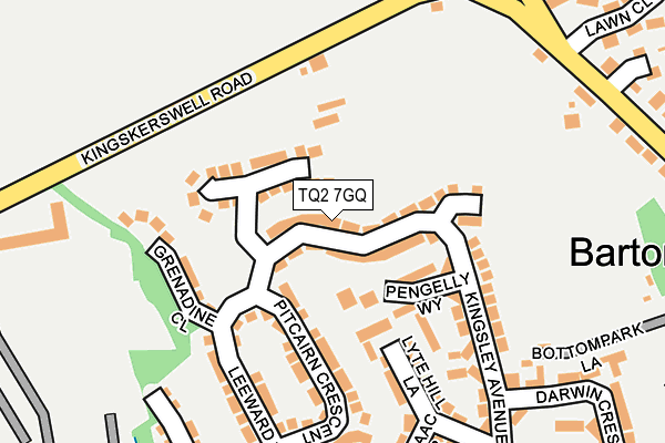 TQ2 7GQ map - OS OpenMap – Local (Ordnance Survey) TQ2 7GQ map - OS OpenMap – Local (Ordnance Survey)