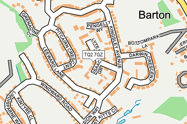 TQ2 7GZ map - OS OpenMap – Local (Ordnance Survey)