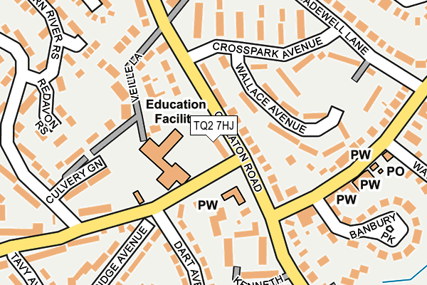 TQ2 7HJ map - OS OpenMap – Local (Ordnance Survey) TQ2 7HJ map - OS OpenMap – Local (Ordnance Survey)