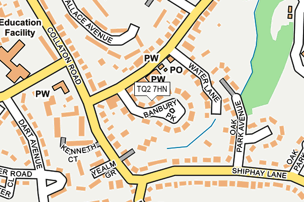 TQ2 7HN map - OS OpenMap – Local (Ordnance Survey) TQ2 7HN map - OS OpenMap – Local (Ordnance Survey)