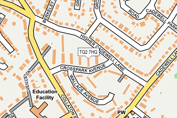 TQ2 7HQ map - OS OpenMap – Local (Ordnance Survey) TQ2 7HQ map - OS OpenMap – Local (Ordnance Survey)