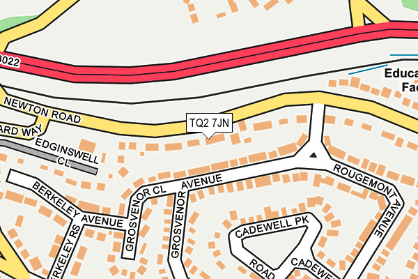 TQ2 7JN map - OS OpenMap – Local (Ordnance Survey) TQ2 7JN map - OS OpenMap – Local (Ordnance Survey)