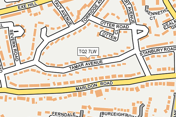 TQ2 7LW map - OS OpenMap – Local (Ordnance Survey) TQ2 7LW map - OS OpenMap – Local (Ordnance Survey)