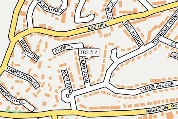 TQ2 7LZ map - OS OpenMap – Local (Ordnance Survey) TQ2 7LZ map - OS OpenMap – Local (Ordnance Survey)