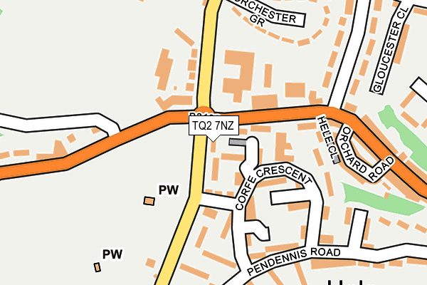 TQ2 7NZ map - OS OpenMap – Local (Ordnance Survey) TQ2 7NZ map - OS OpenMap – Local (Ordnance Survey)