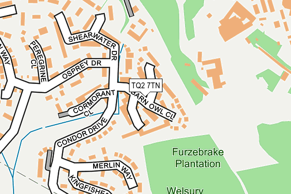 TQ2 7TN map - OS OpenMap – Local (Ordnance Survey)